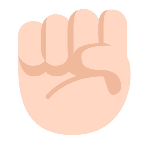 Raised Fist Flat Light