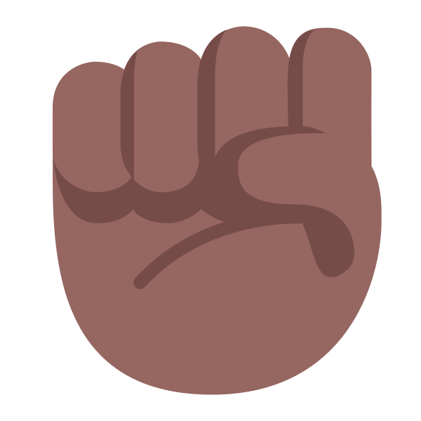 Raised Fist Flat Medium Dark