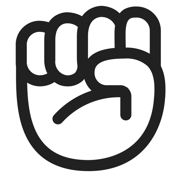 Raised Fist High Contrast Default Vector
