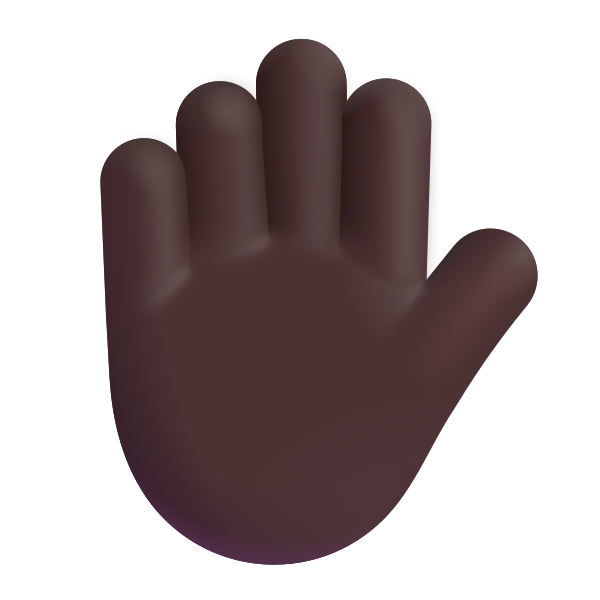 Raised Hand Color Dark