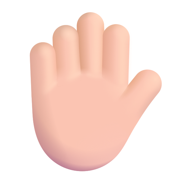 Raised Hand Color Light Vector