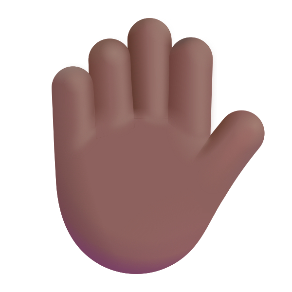 Raised Hand Color Medium Dark