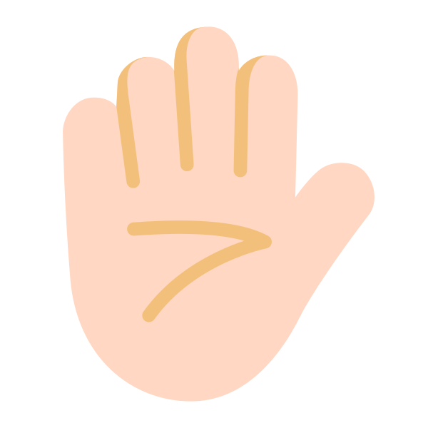 Raised Hand Flat Light