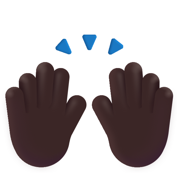 Raising Hands Color Dark Vector