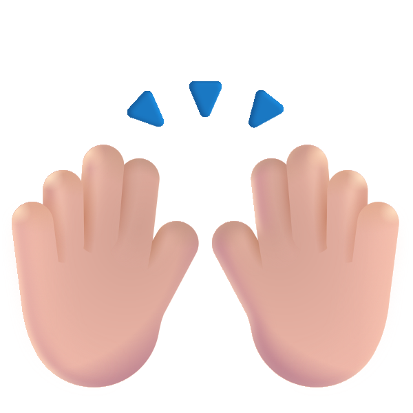 Raising Hands Color Light Vector