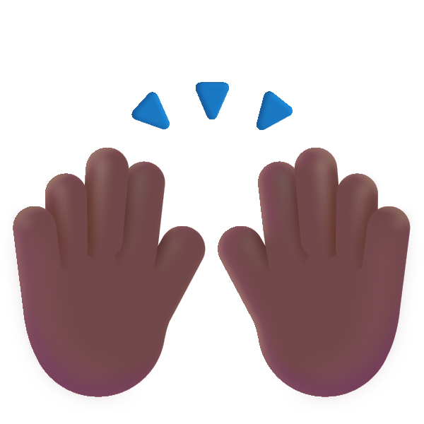 Raising Hands Color Medium Dark