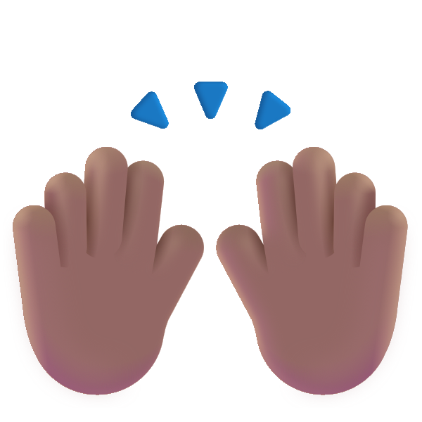 Raising Hands Color Medium Vector