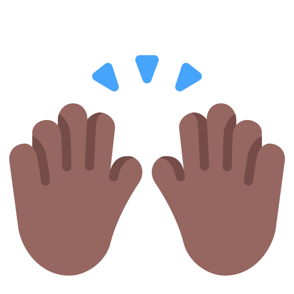 Raising Hands Flat Medium Dark Vector