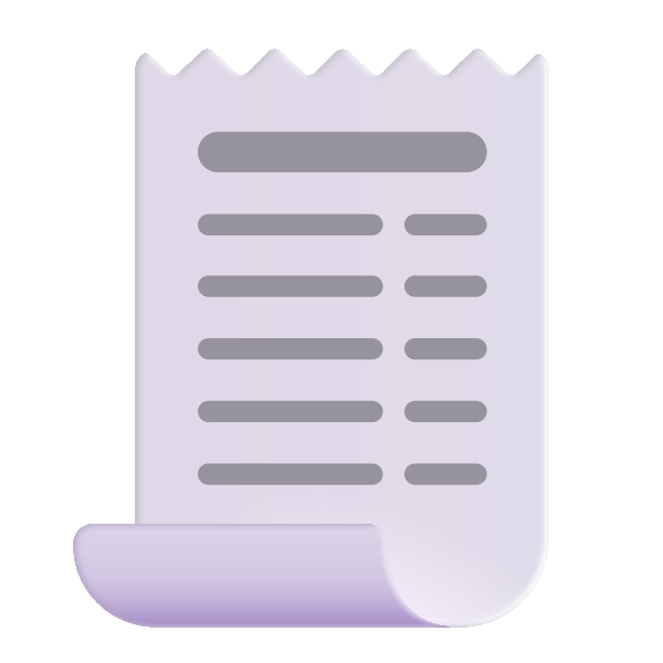 Receipt Color Vector