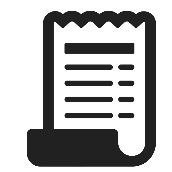Receipt High Contrast Vector