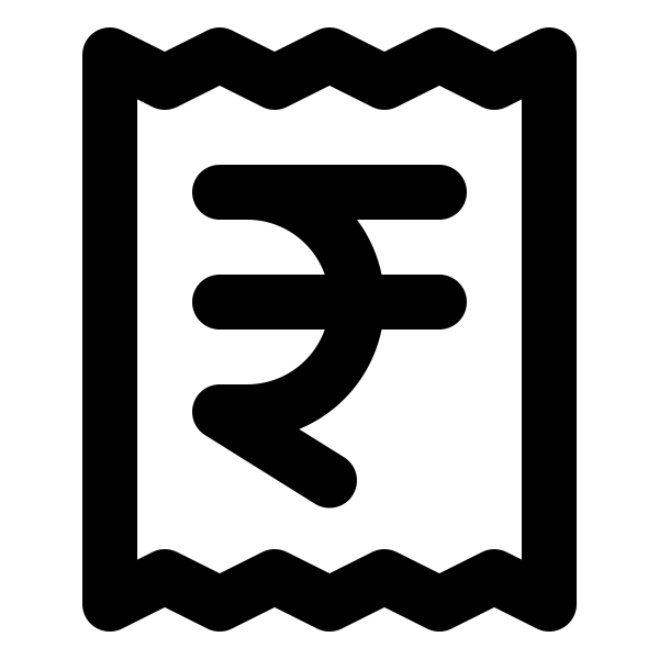 Receipt Indian Rupee