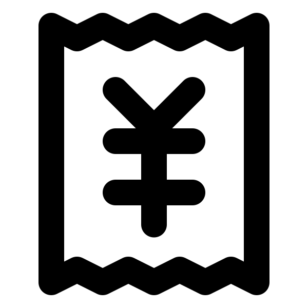 Receipt Japanese Yen