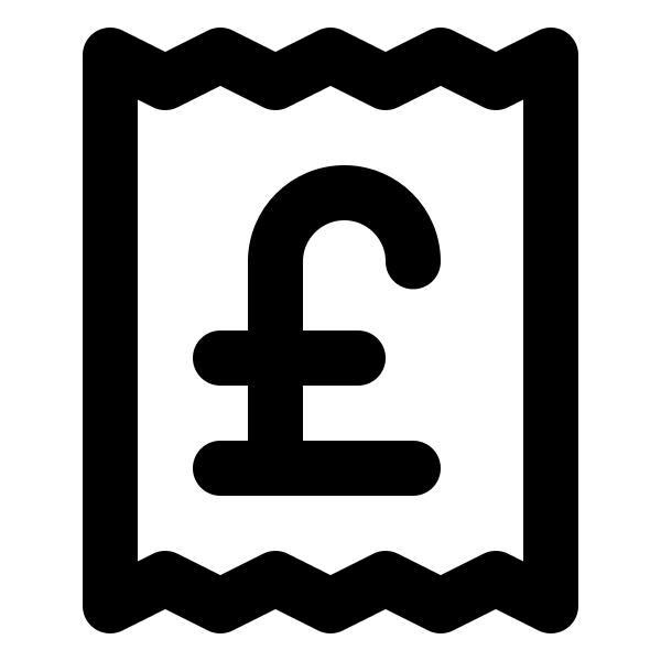 Receipt Pound Sterling
