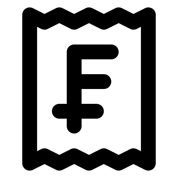 Receipt Swiss Franc