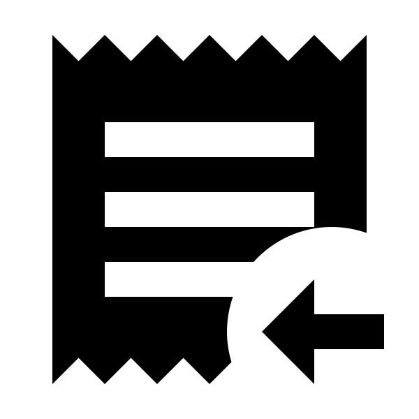 Receipt Text Arrow Left