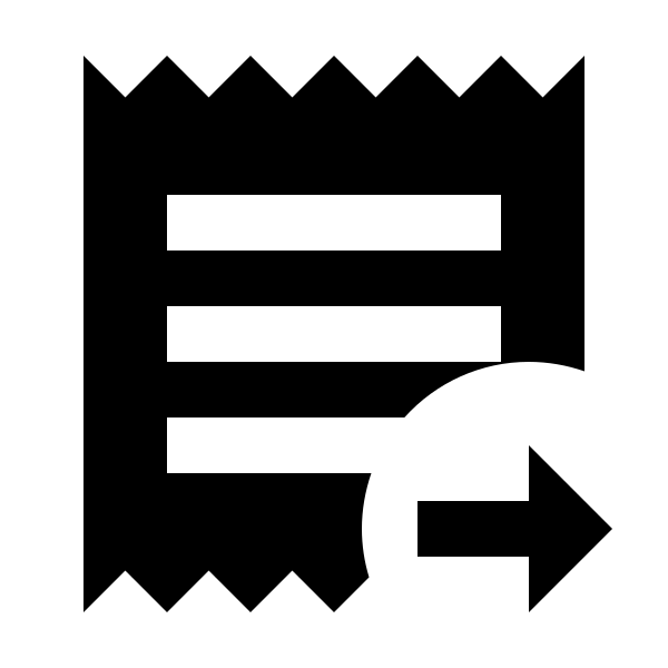 Receipt Text Arrow Right