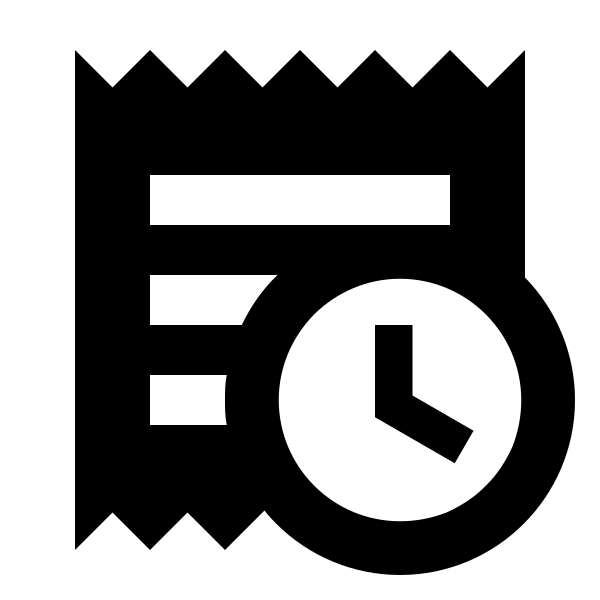 Receipt Text Clock