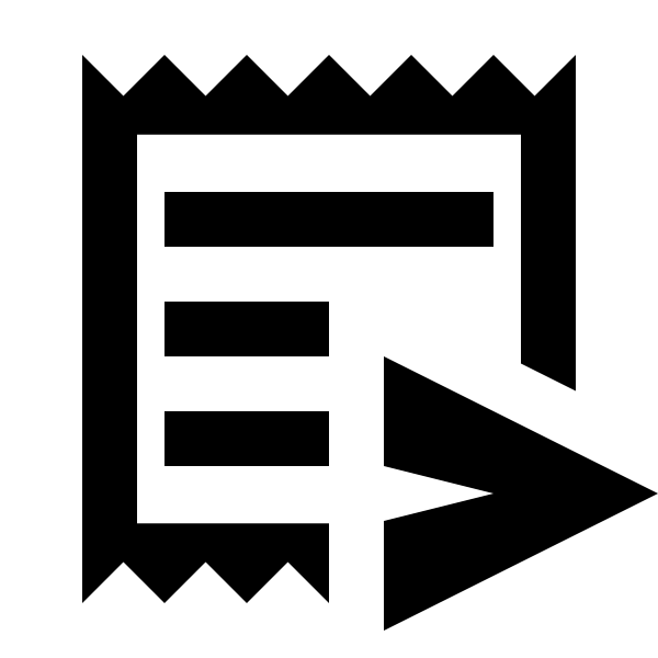 Receipt Text Send Outline