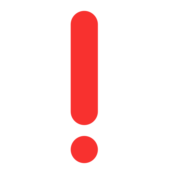 Red Exclamation Mark Flat