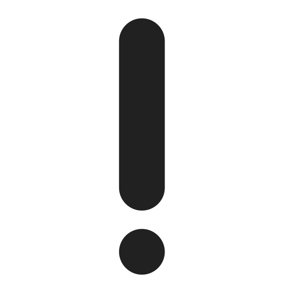 Red Exclamation Mark High Contrast Vector