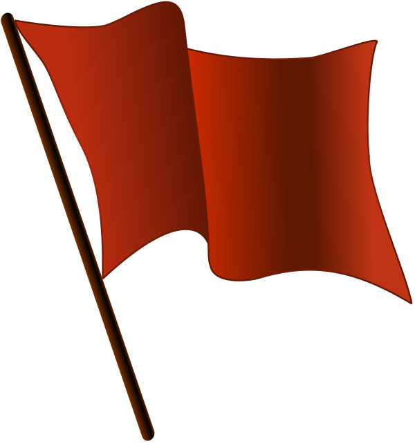 Red Flag Waving Vector