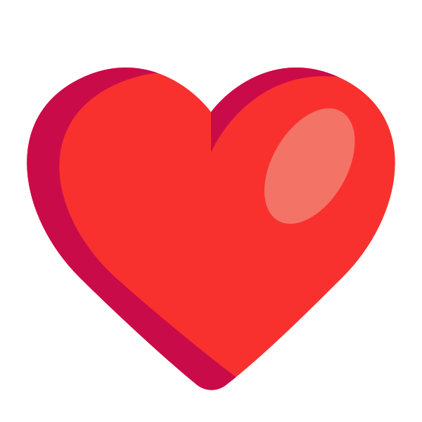 Red Heart Flat Vector