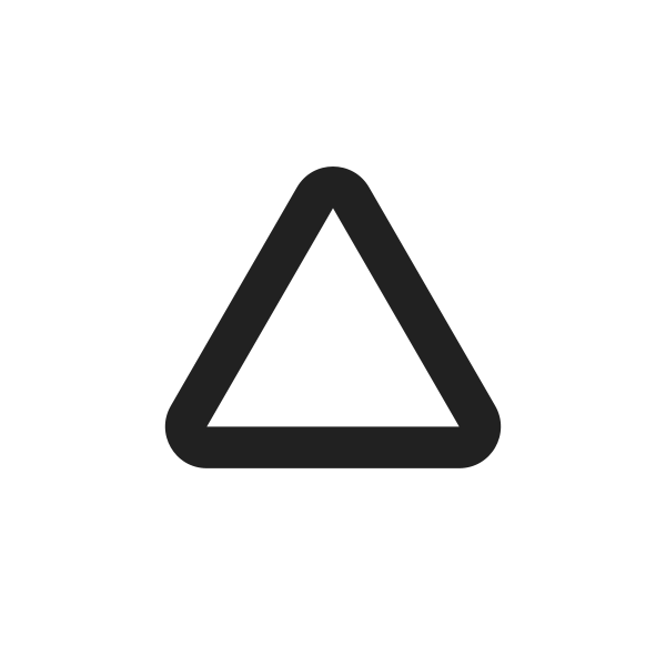 Red Triangle High Contrast Vector