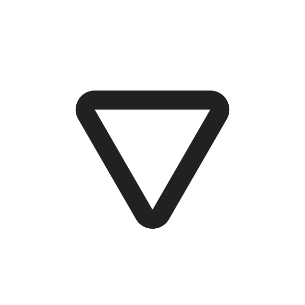 Red Triangle Pointed Down High Contrast Vector