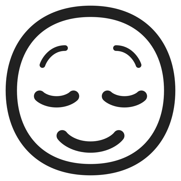 Relieved Face High Contrast