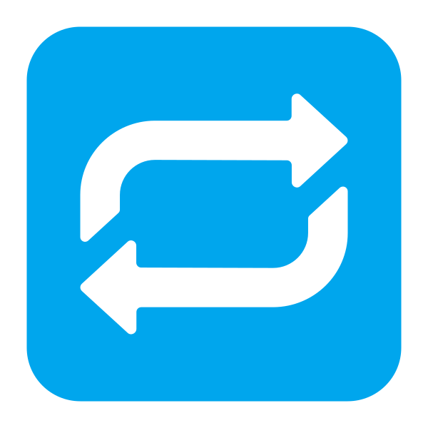 Repeat Button Flat Vector