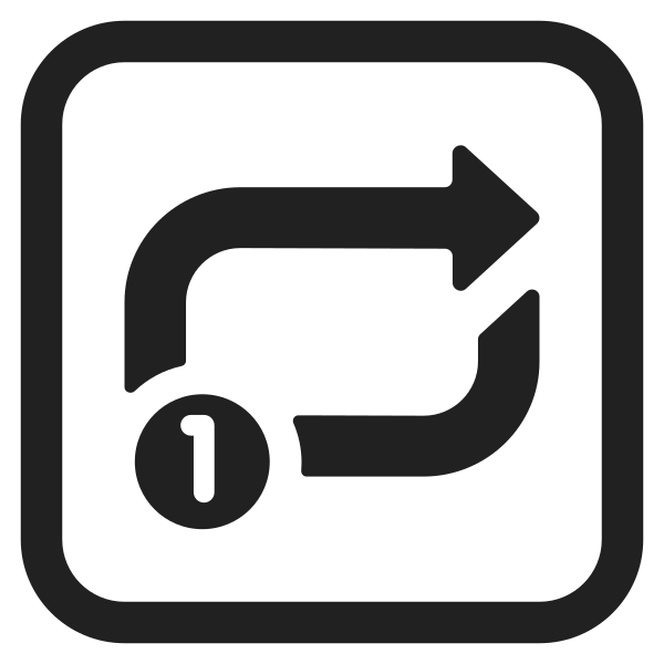 Repeat Single Button High Contrast