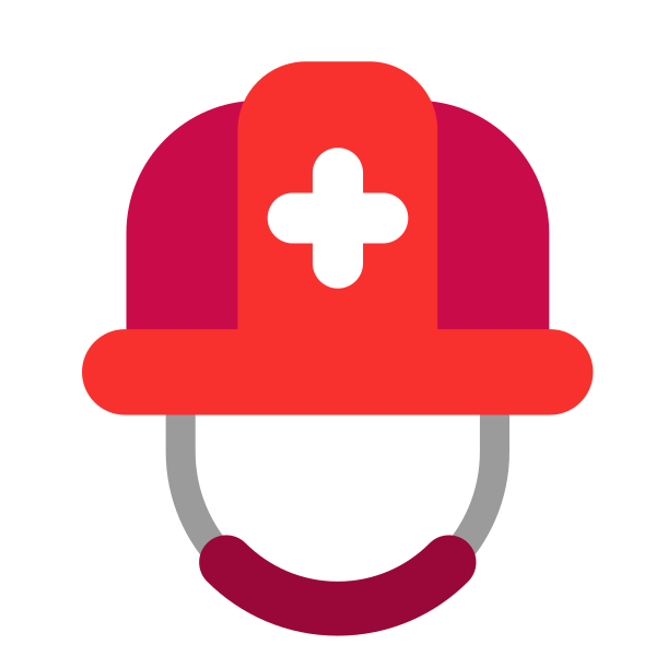 Rescue Workers Helmet Flat