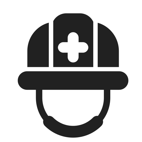 Rescue Workers Helmet High Contrast