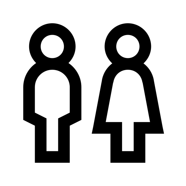 Restroom Solid Vector