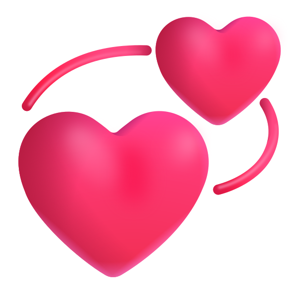 Revolving Hearts Color Vector