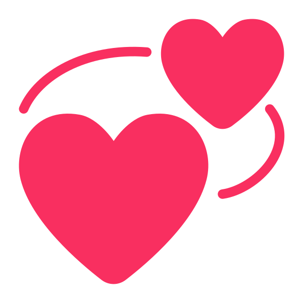 Revolving Hearts Flat Vector