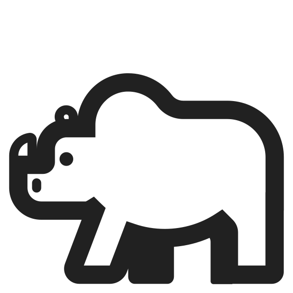 Rhinoceros High Contrast Vector
