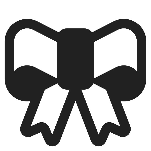 Ribbon High Contrast Vector