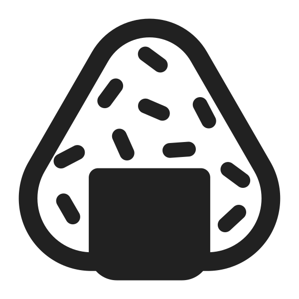 Rice Ball High Contrast Vector