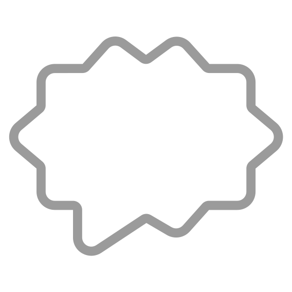 Right Anger Bubble Flat Vector