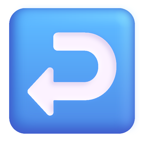 Right Arrow Curving Left Color Vector