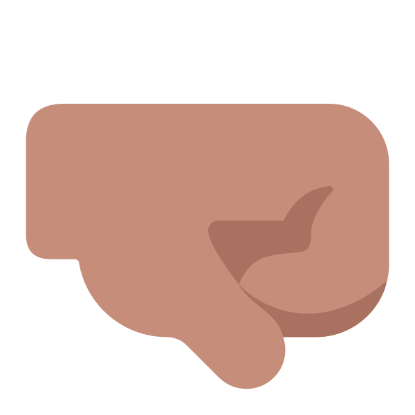 Right Facing Fist Flat Medium Vector