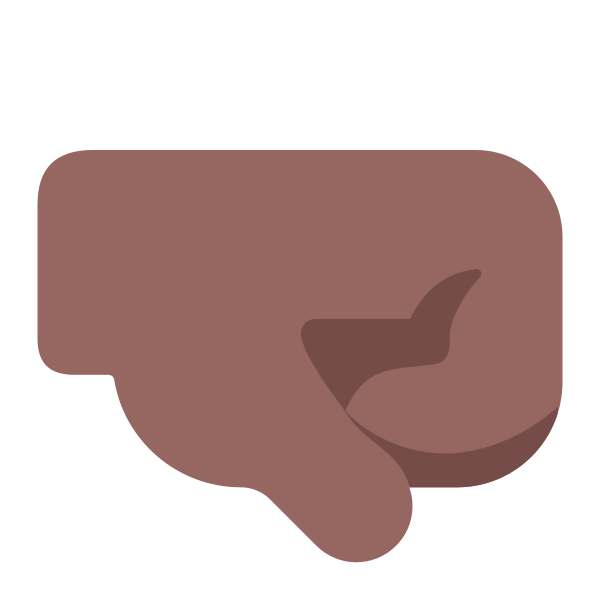 Right Facing Fist Flat Medium Dark