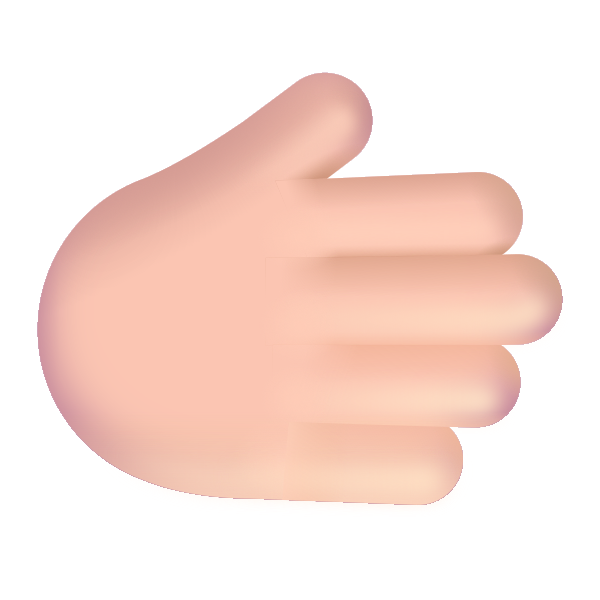 Rightwards Hand Color Light Vector