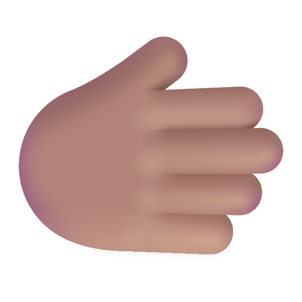 Rightwards Hand Color Medium Vector