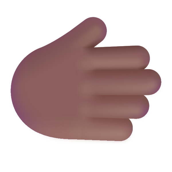 Rightwards Hand Color Medium Dark Vector