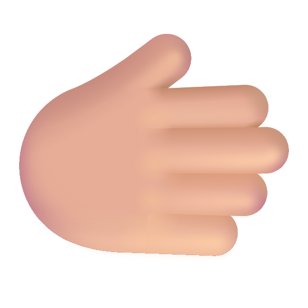 Rightwards Hand Color Medium Light Vector