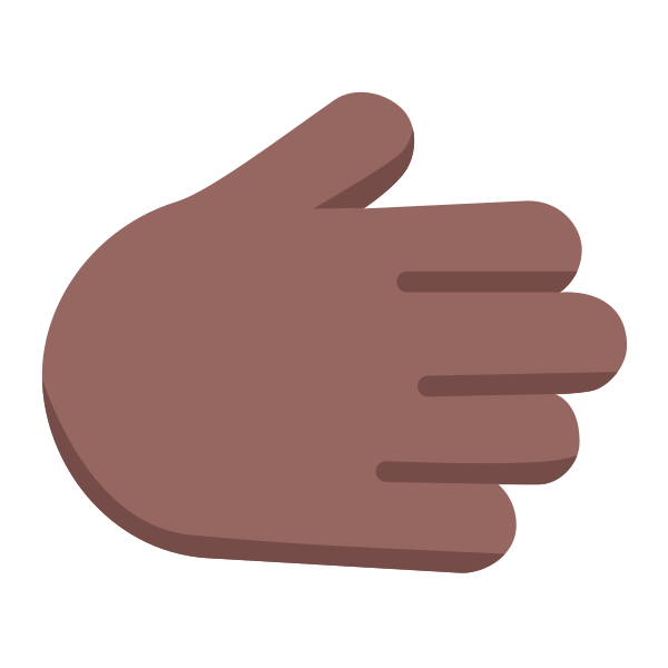 Rightwards Hand Flat Medium Dark Vector