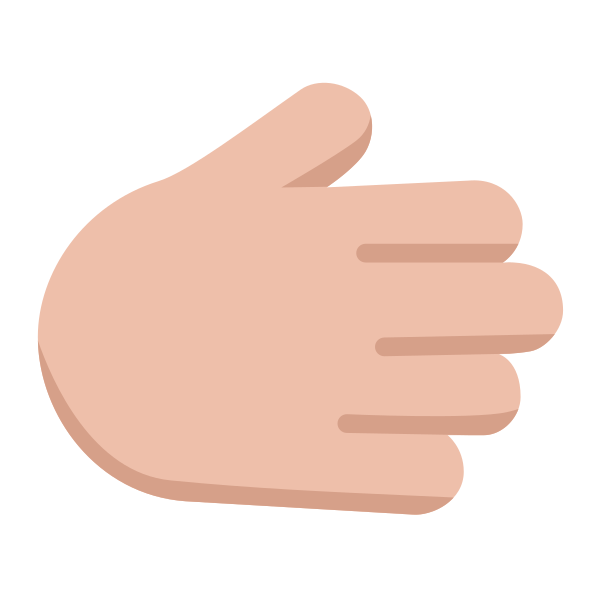 Rightwards Hand Flat Medium Light Vector