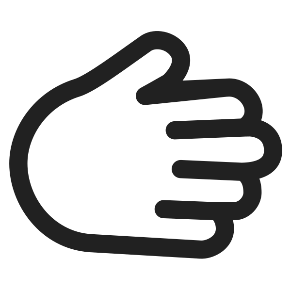 Rightwards Hand High Contrast Default